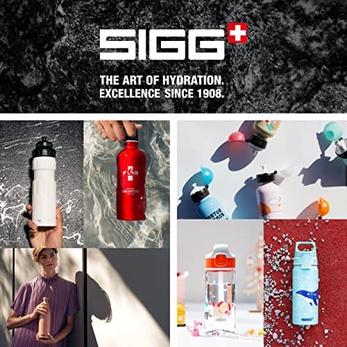 SIGG - Metal Water Bottle - WMB Pathfinder - Made in Switzerland - Carbonated Drinks - Wide Mouth - Lightweight - 34 Oz SIGG