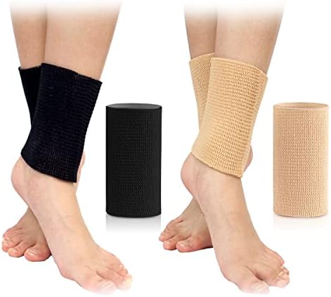 Ankle Gel Sleeves (1 Pair) Ankle Protection for Figure Skates, ice Skates, Roller Skates, Hockey Skates, Inline Skates, skis, Hard Boots Skating Spirit