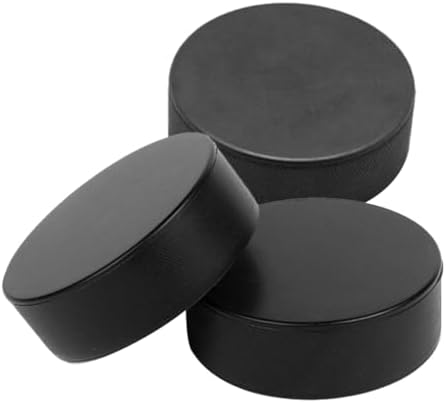 Baluue 3pcs Foam Ice Hockey Pucks 3" Black Hockey Puck for Practicing and Classic Training, Race Puck Ice for Indoor Use Hockey Supplies for Kids Adults Baluue