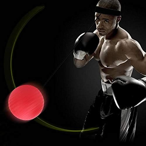 PU Ball Boxing Ball Fight Punch Training Training Elastic String Ball with Headband Ball Set for Boxing Stress Relief Demeras