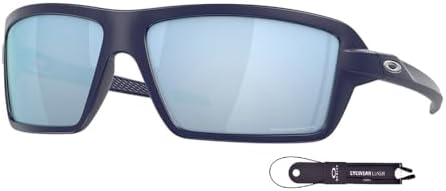 Спортивные очки Oakley Cables OO9129 с Rectangular линзами для мужчин + Комплект аксессуаров Leash + Набор дизайнерских аксессуаров iWear Oakley