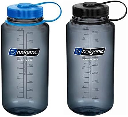 Шейкер 32 унции (946 мл) из Tritan, комплект из 2 штук, BPA-Free, Синий/Серый Nalgene