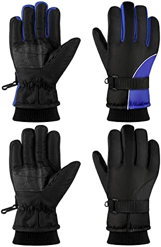 ONESING 2 Pairs Snow Gloves for Men Women Ski Gloves Thermal Waterproof Winter Gloves Snowboarding Gloves for Running Cycling ONESING