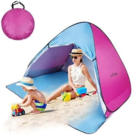 Pop Up Beach Tent, Quick Instant Automatic Portable Anti UV Sun Shelter Tents Fit 3-4 Persons for Outdoor Camping, Fishing, Park Picnic Baby Beach Tent B Brand