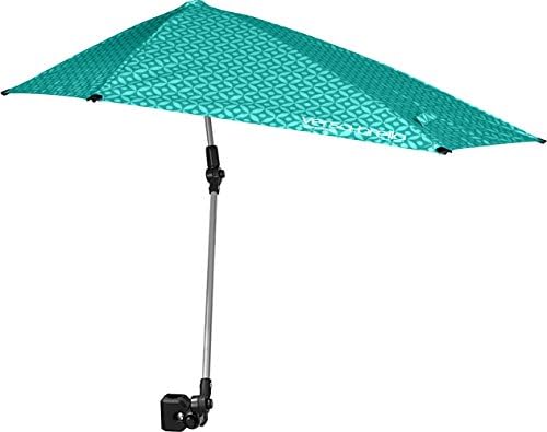 Versa-Brella UPF 50+ Personal Sun Shade - Portable Umbrella for Sports & Outdoors - Secure Clamp, 360-Degree Swivel Adjustable Position for Maximum Sun Protection - Compact with Carry Case Sport-Brella