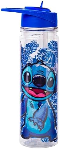 Silver Buffalo Disney Lilo and Stitch Greetings From Hawaii Featuring Scrump Pineapple Shaped Double Wall Tumbler, 16 Ounces Silver Buffalo