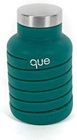 que Collapsible Water Bottle 20 oz Forest Green Que