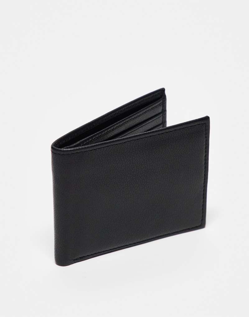 ASOS DESIGN leather cardholder wallet in black ASOS DESIGN