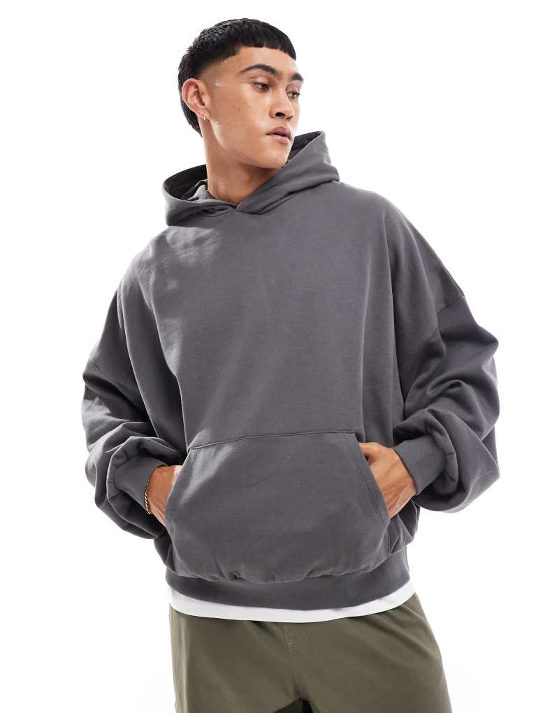 ASOS DESIGN essential extreme oversized hoodie in charcoal ASOS DESIGN