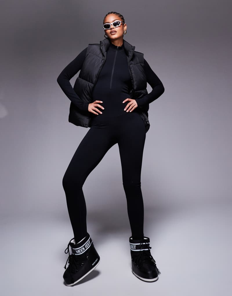 ASOS 4505 Tall Ski Top seamless thermal base layer all in one in black ASOS 4505