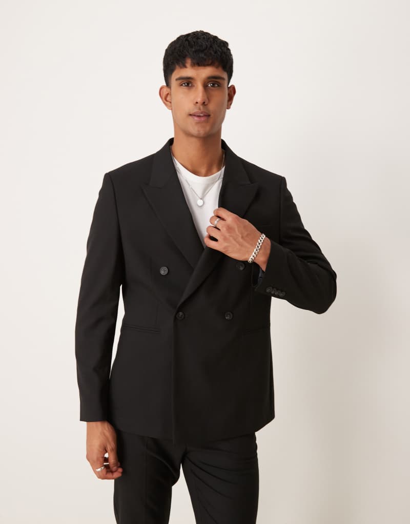 ASOS DESIGN regular suit jacket in black ASOS DESIGN