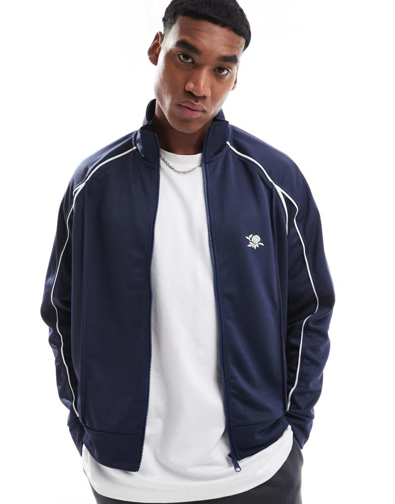 Bershka piped track jacket in blue - part of a set Bershka