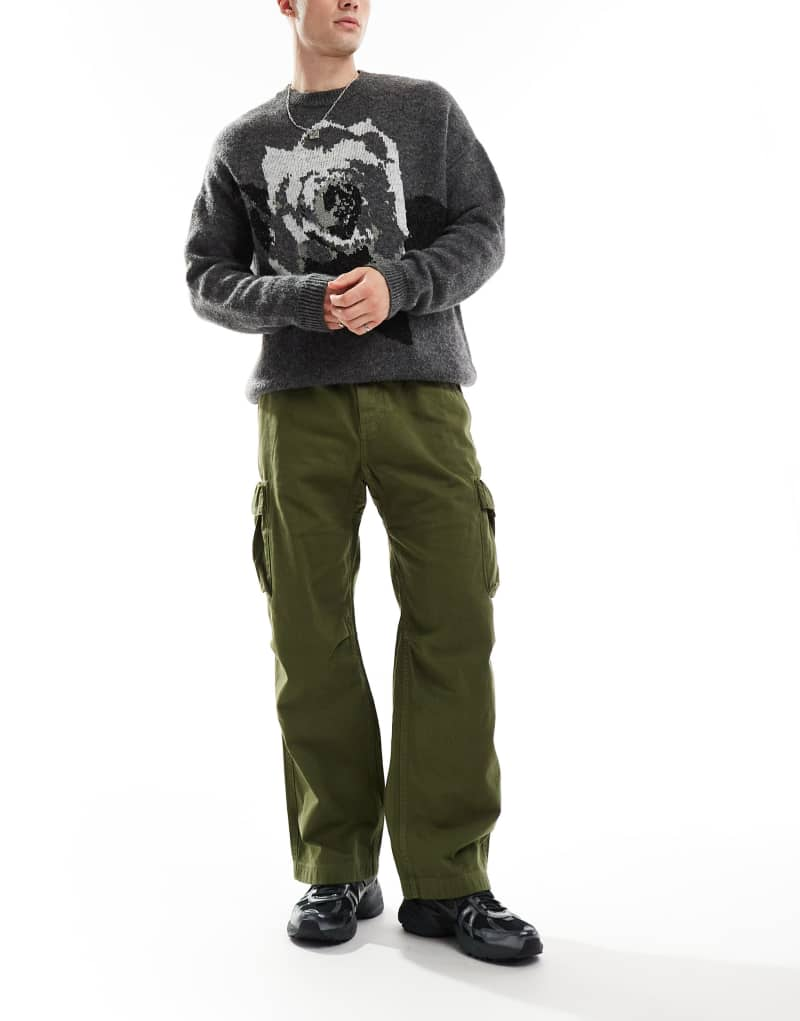 Gramicci rig cargo pants in olive  Gramicci