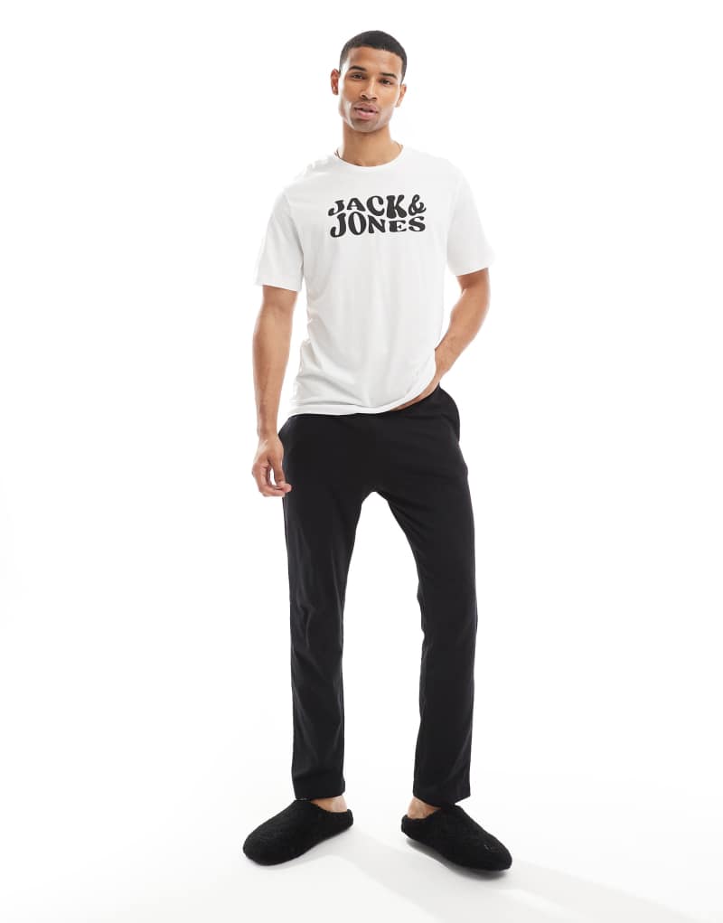 Jack & Jones pajama set in black and white Jack & Jones