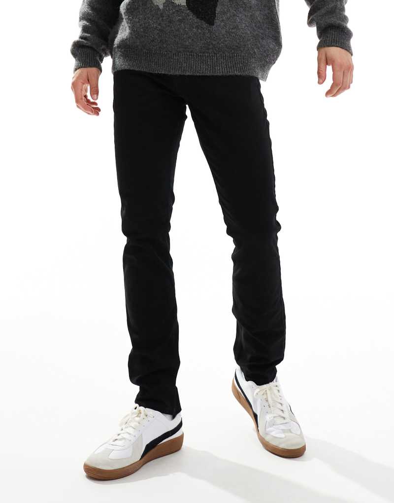 Jack & Jones 5 pocket pants in black Jack & Jones