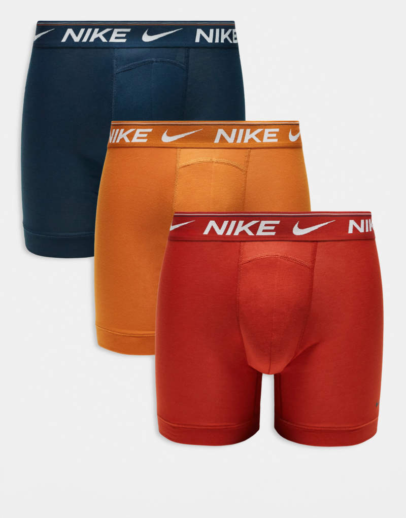 Nike Dri-Fit ultra comfort 3 pack boxer brief in red/orange/navy Nike