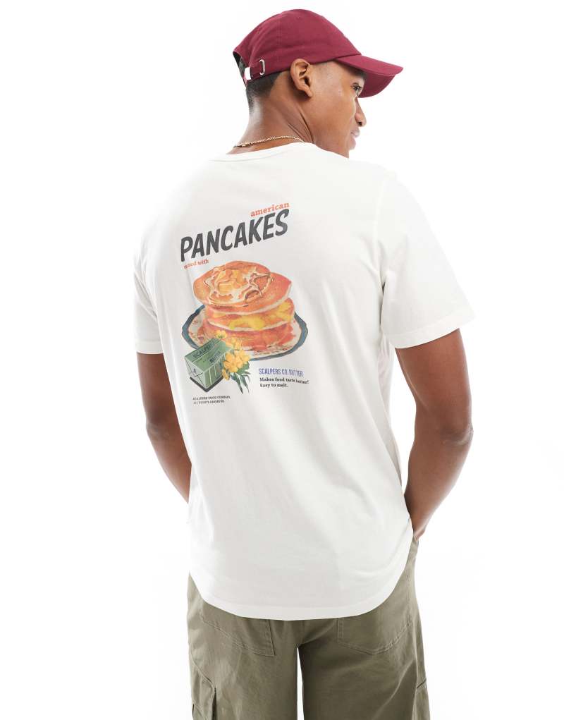 Scalpers Pancakes Tee In Off White  Scalpers