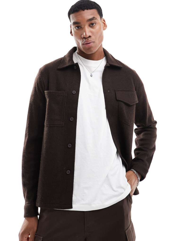 Scalpers room jacket in brown   Scalpers