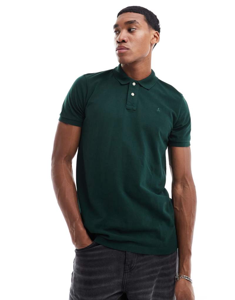 Scalpers basic polo in dark green   Scalpers