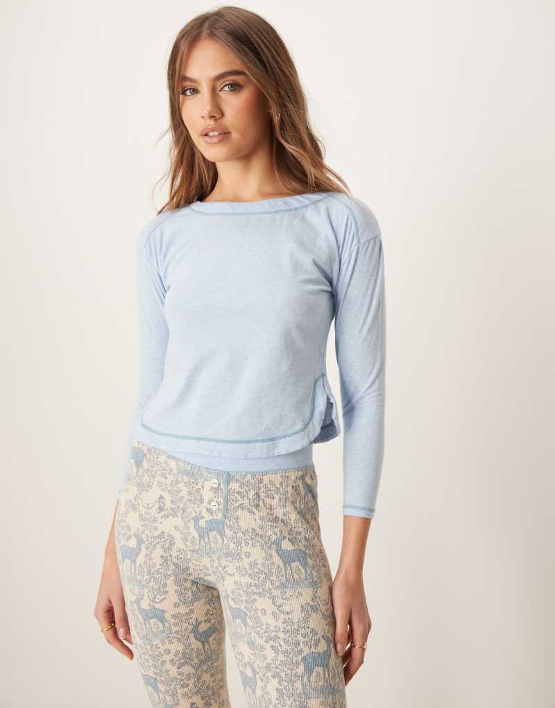 Free People chill evening fairisle pajamas in snow Free People