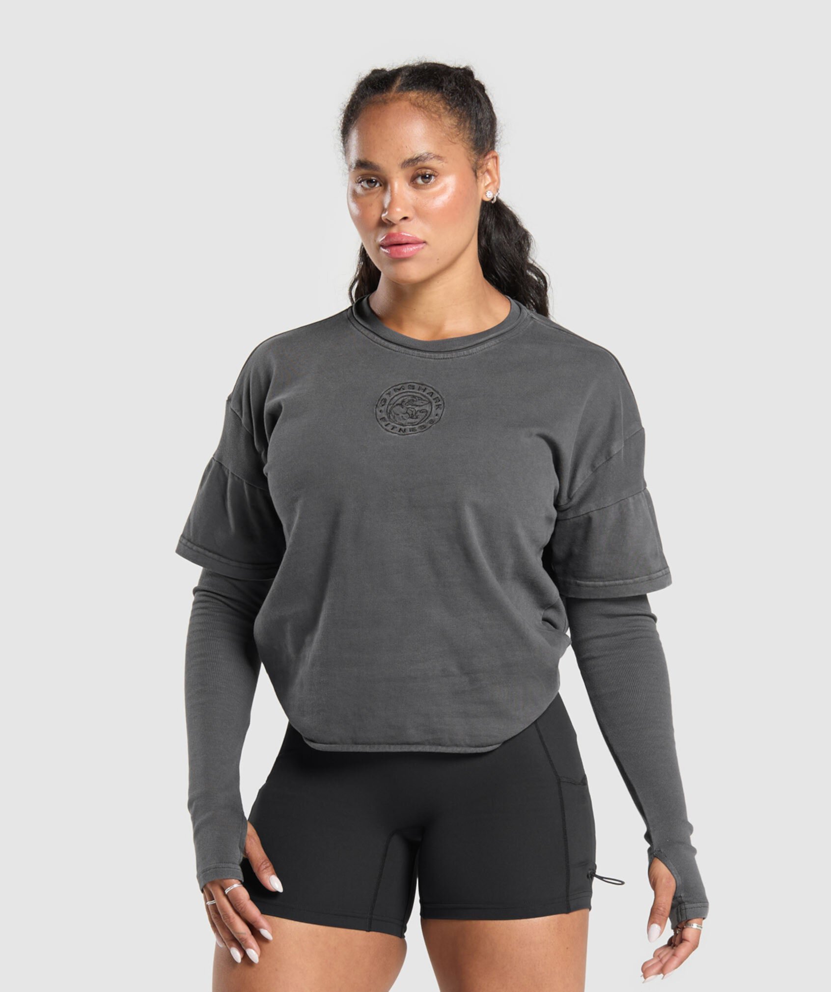 Premium Legacy Washed 2-In-1 Long Sleeve Gymshark