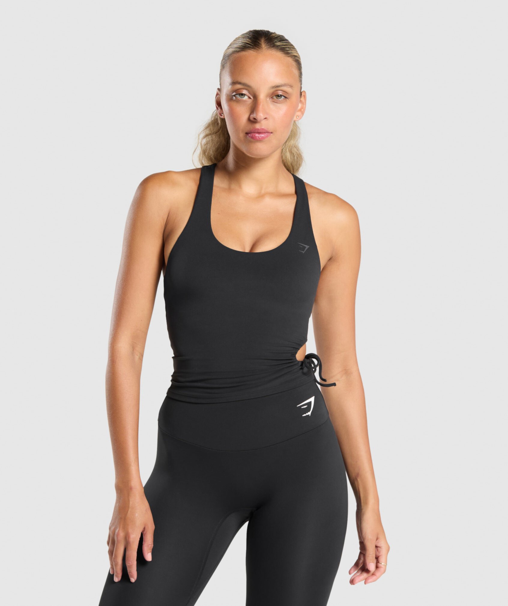 Ruched Side Tank With Shelf Gymshark