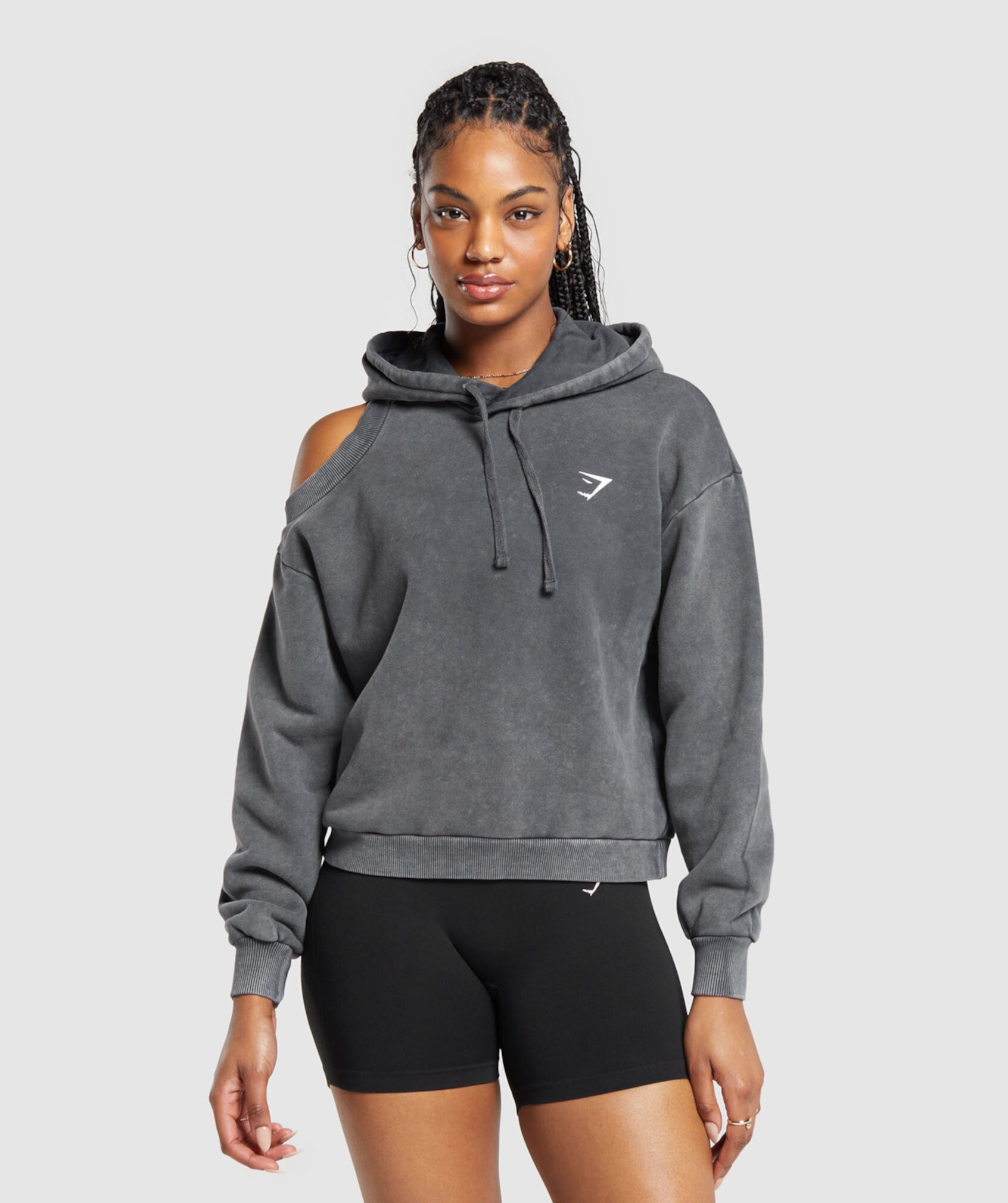 Washed Cut Out Hoodie Gymshark