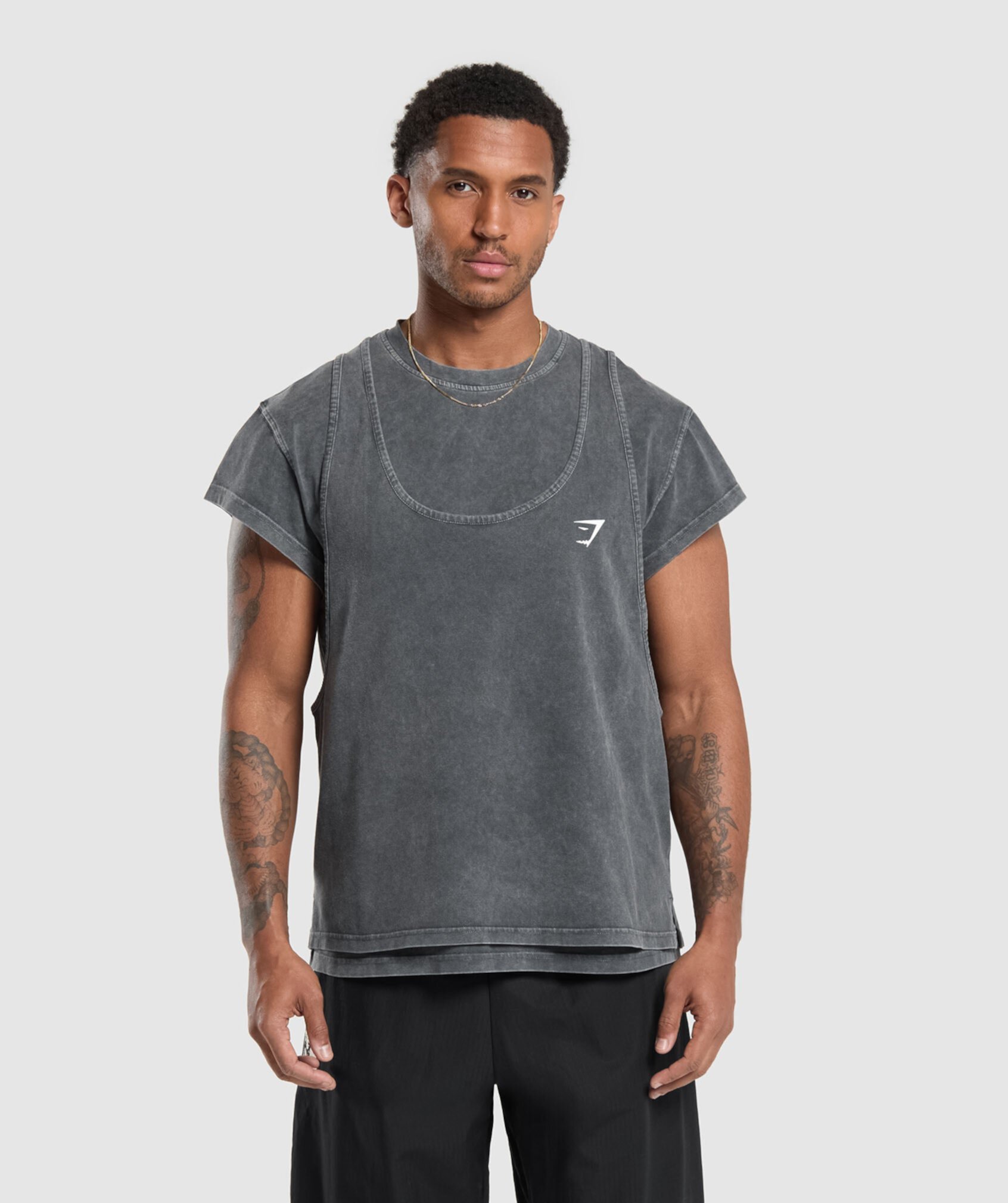 Washed Double Layer T-Shirt Gymshark