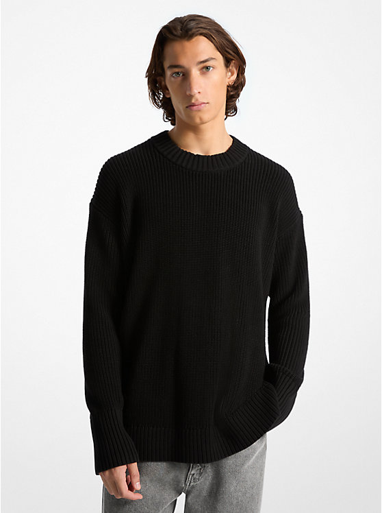 Ribbed Cotton Sweater Michael Kors Mens