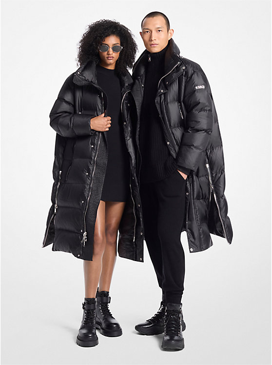 Satin Ciré Puffer Coat Michael Kors