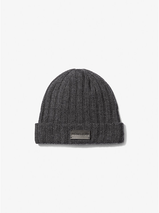 Ribbed Wool Beanie Hat Michael Kors Mens