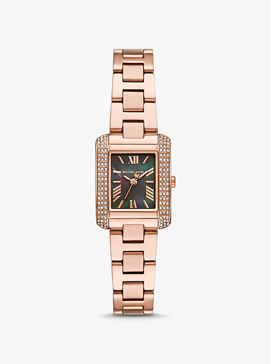 Mini Emery Pavé Rose Gold-Tone Watch Michael Kors