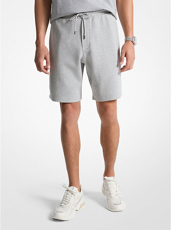 Embossed Logo Cotton Blend Shorts Michael Kors Mens