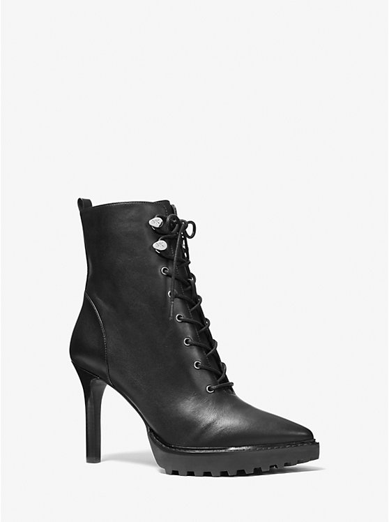 Kyle Leather Lace-Up Boot Michael Kors