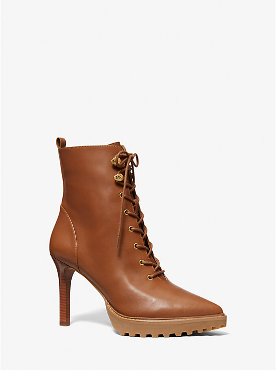 Kyle Leather Lace-Up Boot Michael Kors