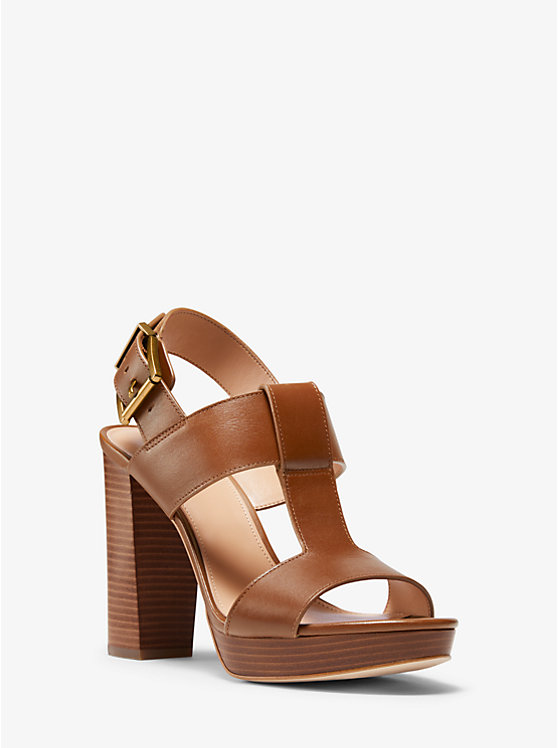 Becker Leather Platform Sandal Michael Kors