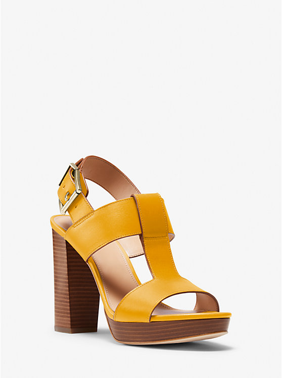 Becker Leather Platform Sandal Michael Kors