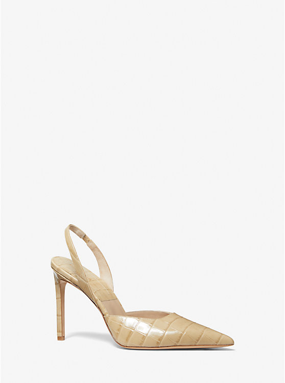 Presley Crocodile Embossed Leather Pump MICHAEL KORS COLLECTION