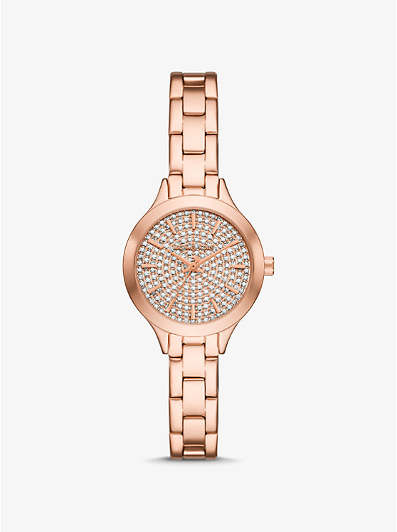 Mini Aspyn Pavé Rose Gold-Tone Watch Michael Kors