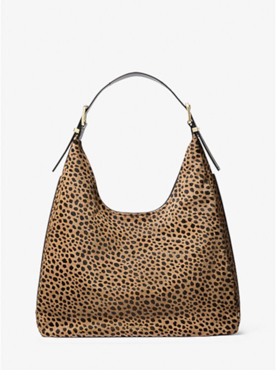 Nolita Large Cheetah Print Calf Hair Shoulder Bag Michael Kors