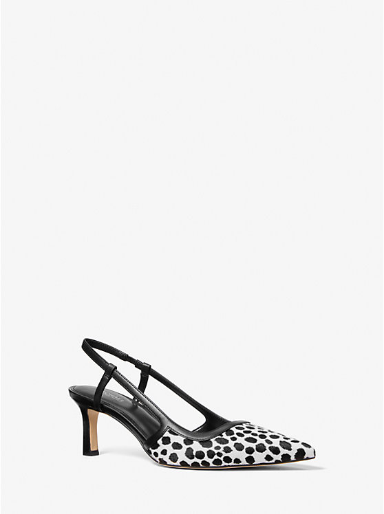 Alora Cheetah Print Calf Hair Slingback Pump Michael Kors