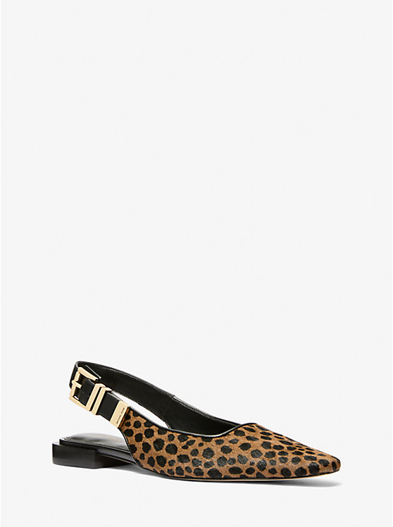 Darrington Cheetah Print Calf Hair Flat Michael Kors