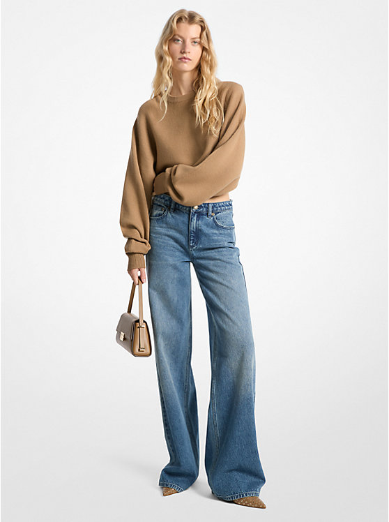 Denim Wide-Leg Jeans Michael Kors