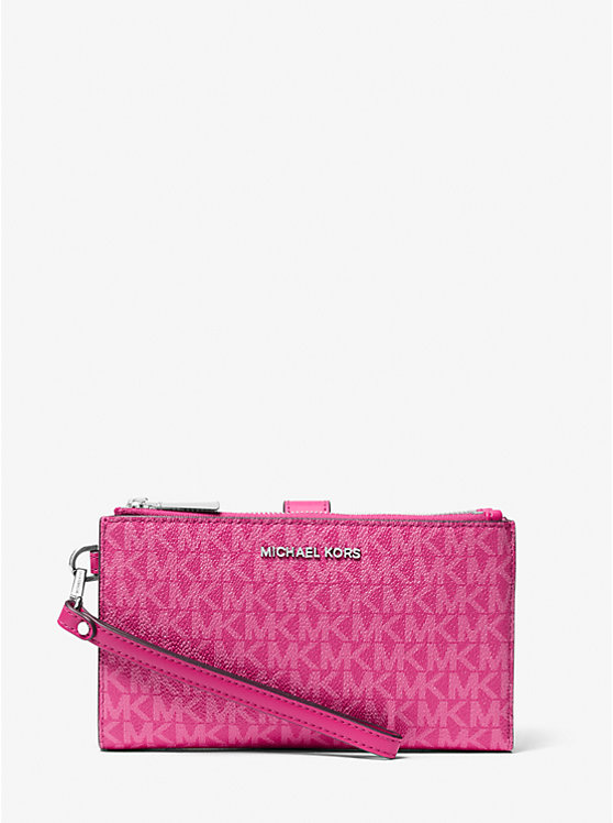 Jet Set Embellished Signature Logo Wristlet Michael Kors