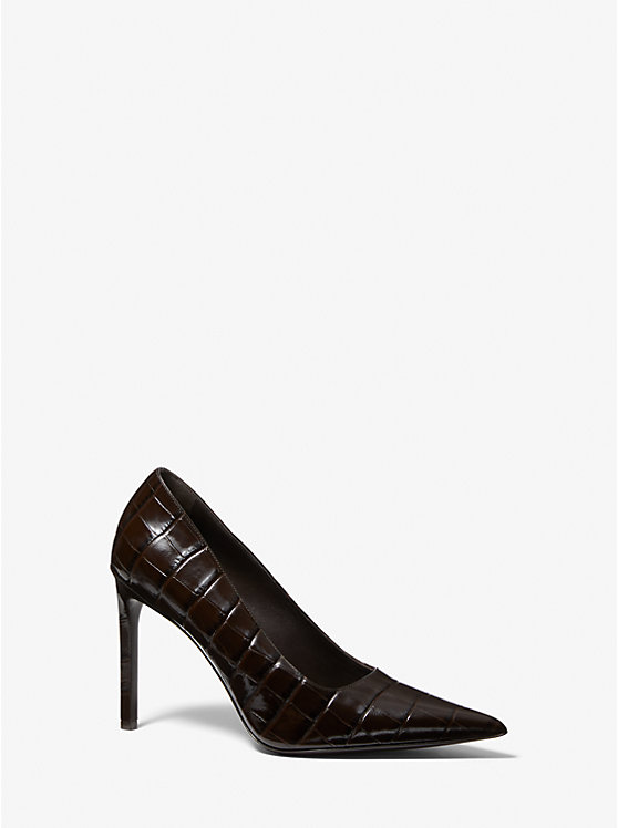 Martine Crocodile Embossed Leather Pump MICHAEL KORS COLLECTION