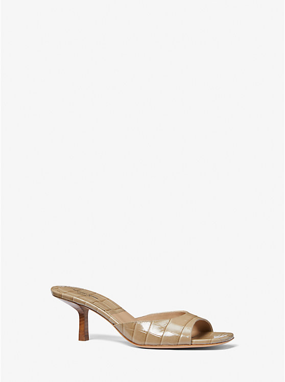 Anita Crocodile Embossed Leather Sandal MICHAEL KORS COLLECTION