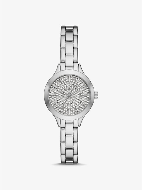 Petite Aspyn Pavé Silver-Tone Watch Michael Kors