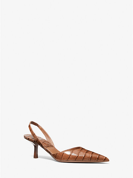 Holly Crocodile Embossed Leather Pump MICHAEL KORS COLLECTION