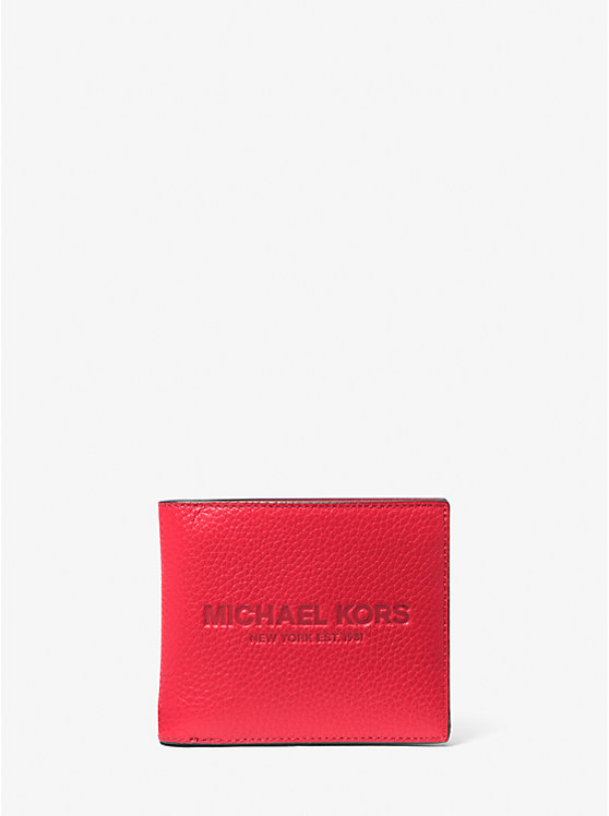 Cooper Pebbled Leather Billfold Wallet With Coin Pouch Michael Kors