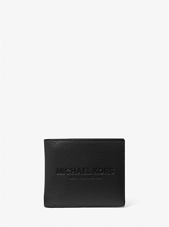 Cooper Pebbled Leather Billfold Wallet With Coin Pouch Michael Kors